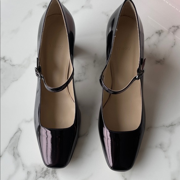 Theory Shoes - NEW Theory Black Patent
Leather Mary Jane Heels